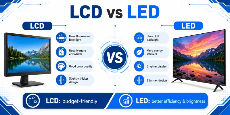 LCD and LED