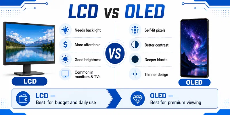LCD and OLED
