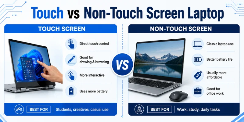 Touch and Non-Touch Screen Laptop